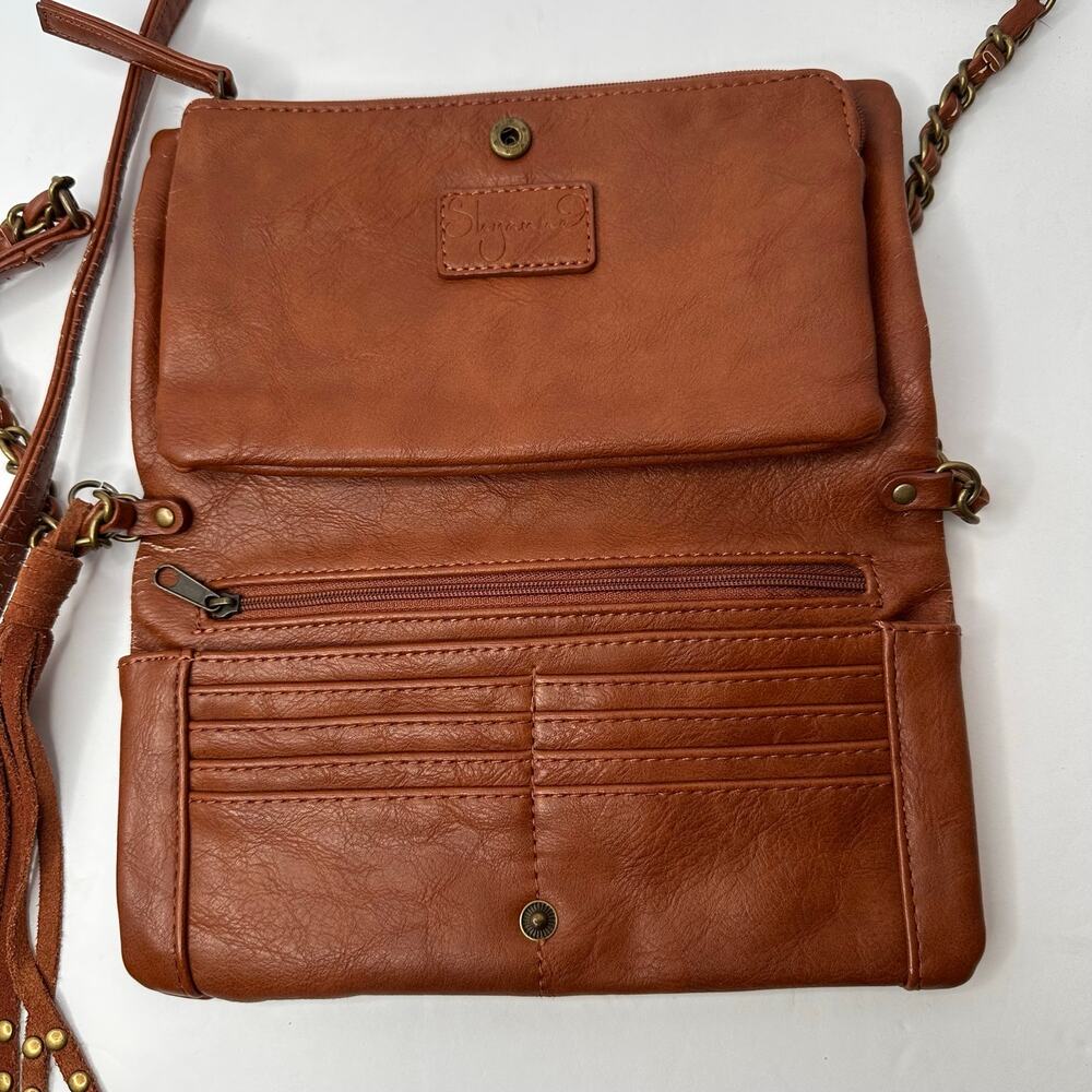 Shyanne Bohemian Western Style Crossbody Bag Leather Grommet Design Tassel - Picture 7 of 16